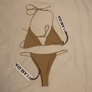 NWT I.AM.GIA BAMBI NUDE BIKINI SET